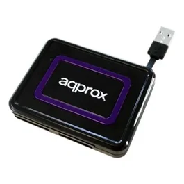 Approx Lector de Tarjetas Externo DNIe, Smart Cards y SIM Negro